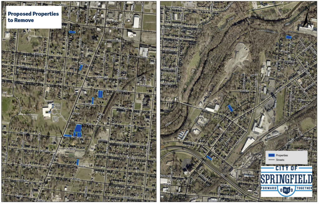 Map of Proposed Properties to be Removed from CCLRC Purchase Agreement (Ordinance 311-24)